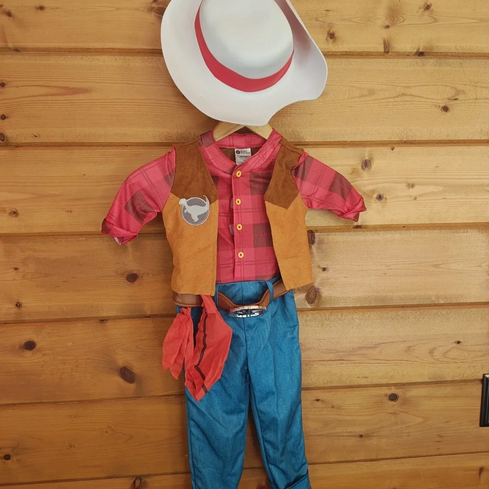 Dino Ranch Jon Toddler Halloween Costume Spirit Halloween 2T Jumpsuit Hat Set
